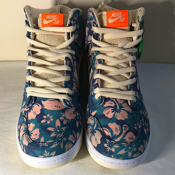 Nike Hi SB Dunk High Pro QS Aquamarine Hawaiian Cream Men’s Shoes Size 10.5 - Picture 4 of 16